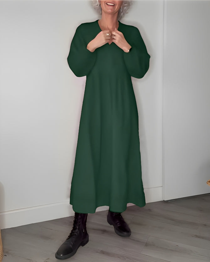 Amanda™ - Figurbetontes Langkleid mit V-Ausschnitt