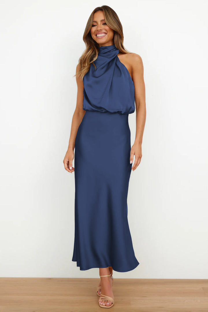 Theresa - Langes Kleid mit Halterneck