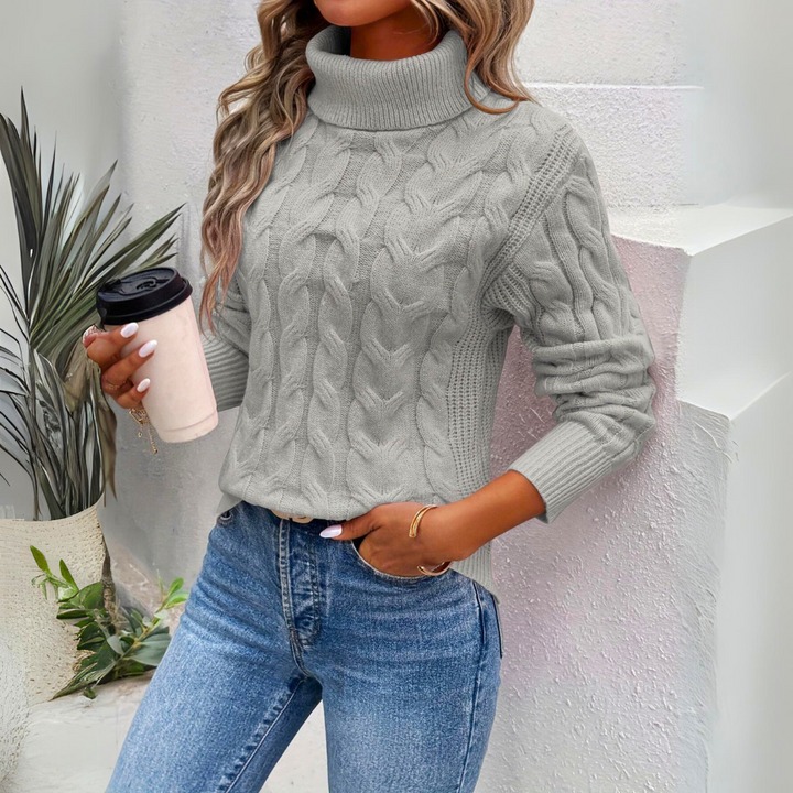 Giorgia - Warmer Damen-Rollkragenpullover aus Strick