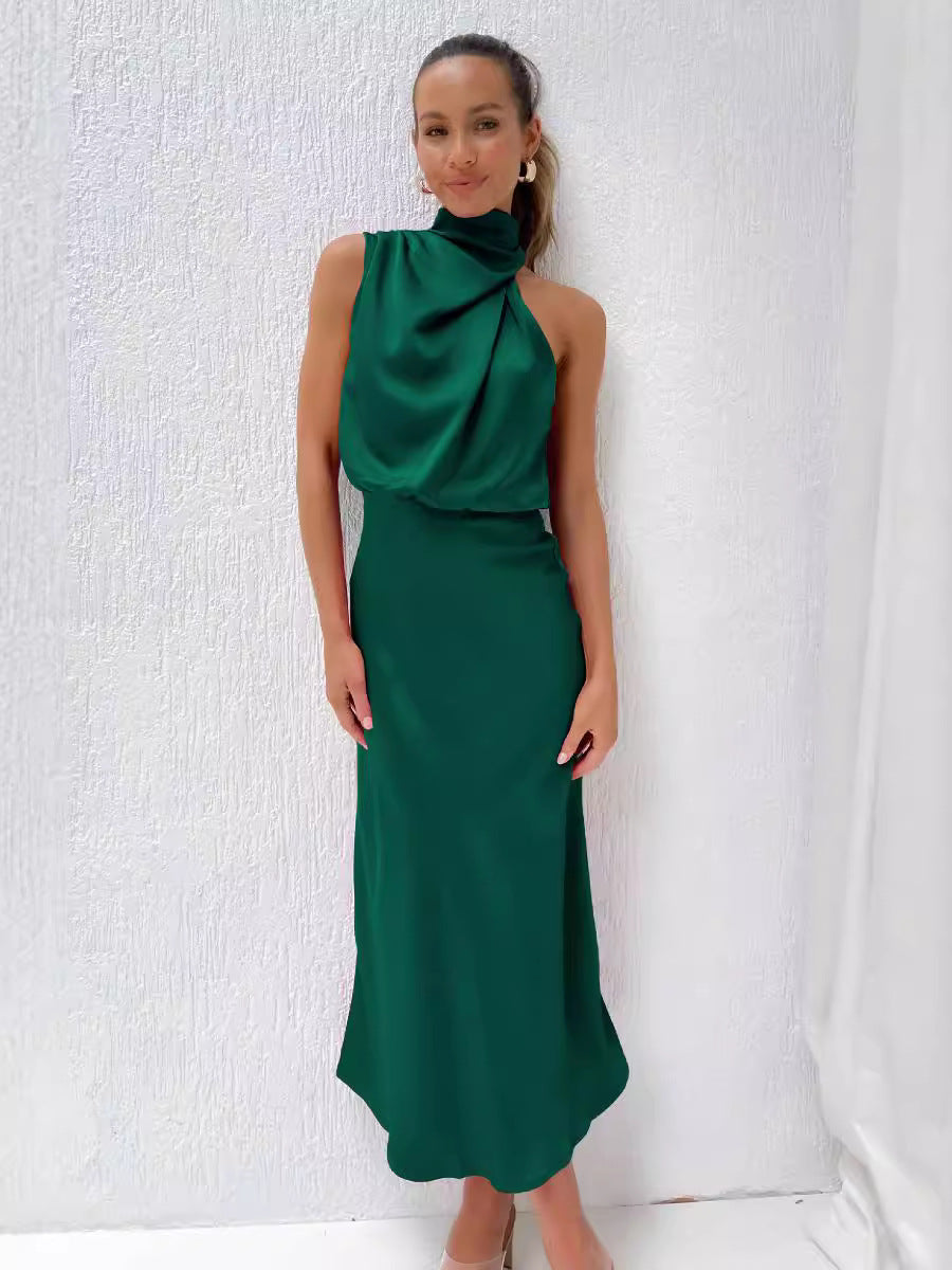 Theresa - Langes Kleid mit Halterneck