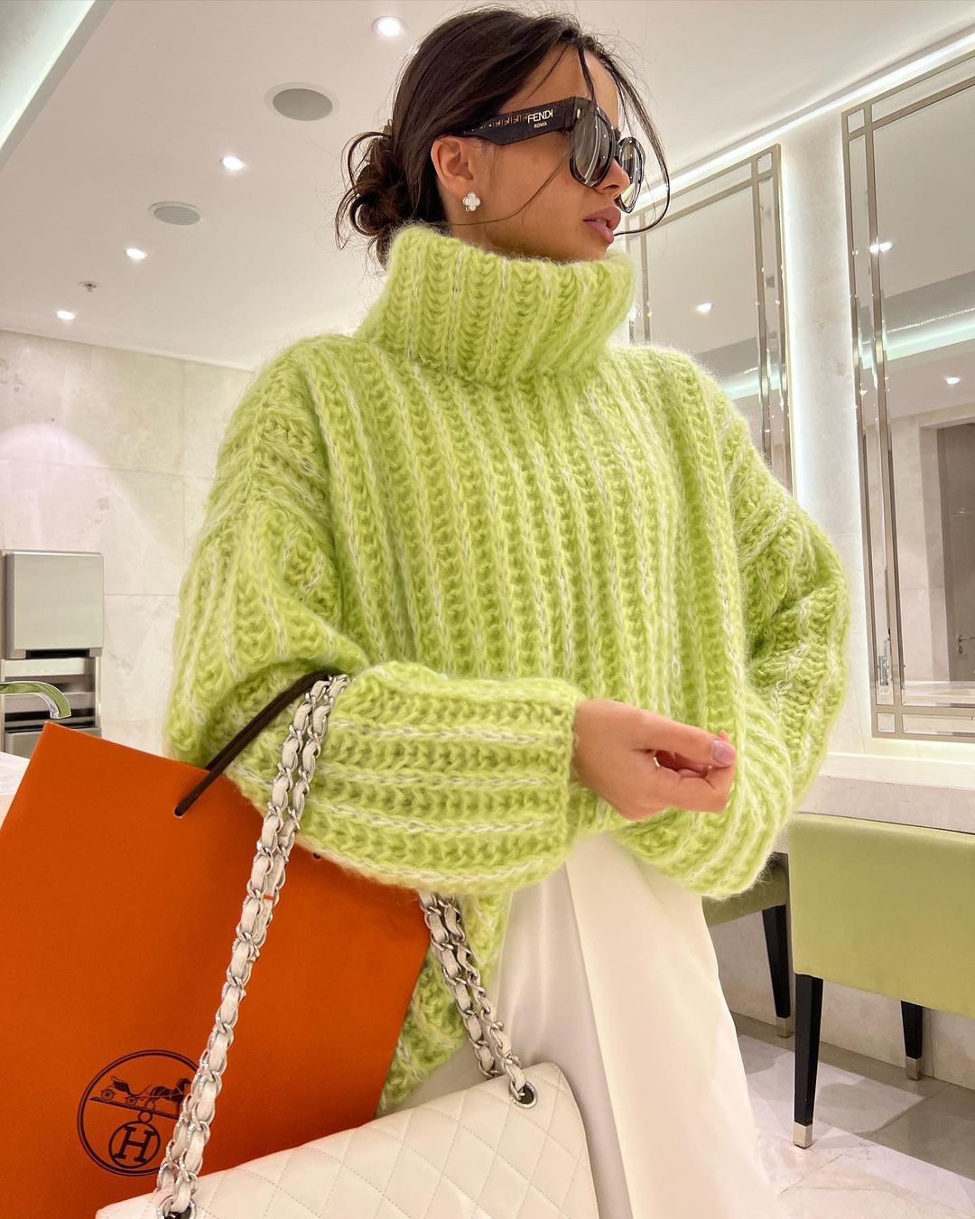 Melanie | Luxuriöser Strickpullover mit hohem Kragen