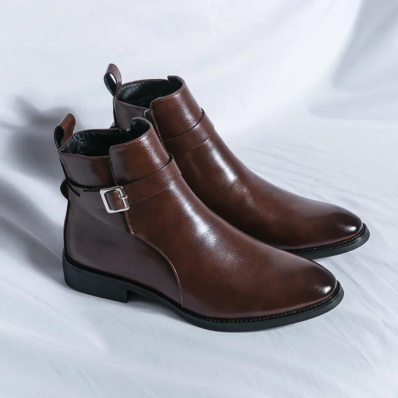 Sergio Chelsea-Stiefel aus echtem Leder