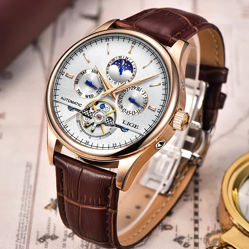 Automatik-Uhr mit mechanischem Tourbillon