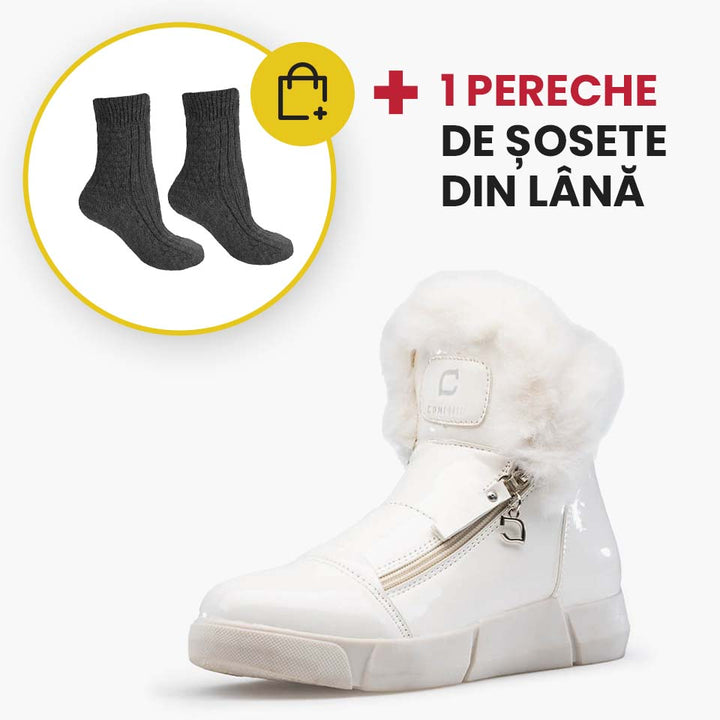 ELEGANTE KRISTALLGEFÜTTERTE STIEFELETTE