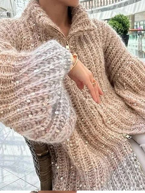 Angelina | Strickpullover mit Glitzer